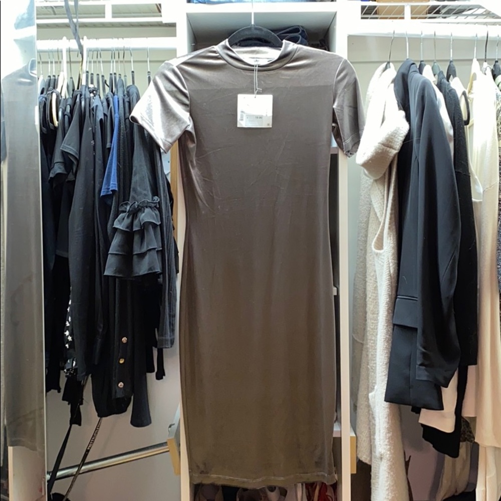 Grey midi Zara dress